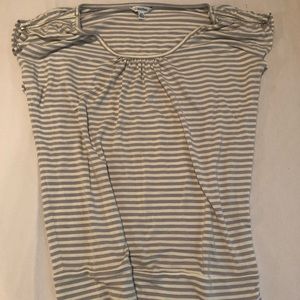 Calvin Klein zippered sleeve blouse